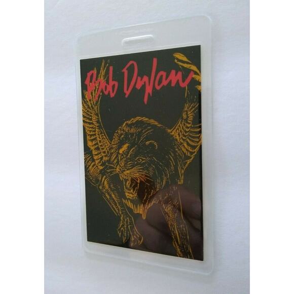Bob Dylan Backstage Pass Lion With Wings Original 1992 Folk Rock Music Tour - Picture 3 of 5